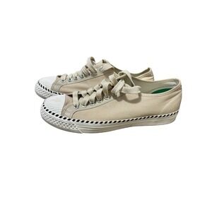 PF flyers Posture Foundations Mens 8.5 Beige Low Top Vulcanized Rigid Wedge Shoe